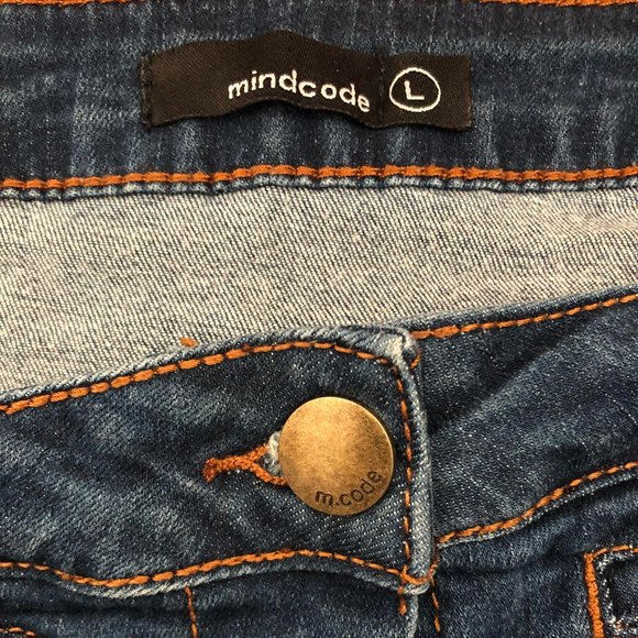 Button Front Denim Skirt - Picture 4 of 4